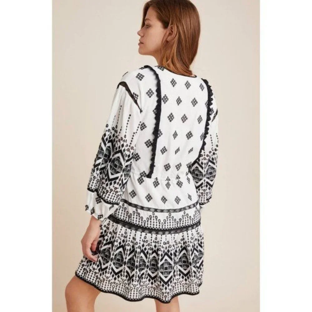 Anthropologie Francine Eyelet Mini Dress - Picture 3 of 14